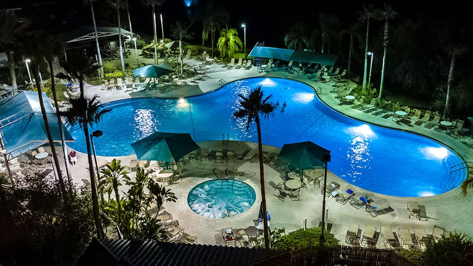 South Club Pool at Night South Club Pool at Night